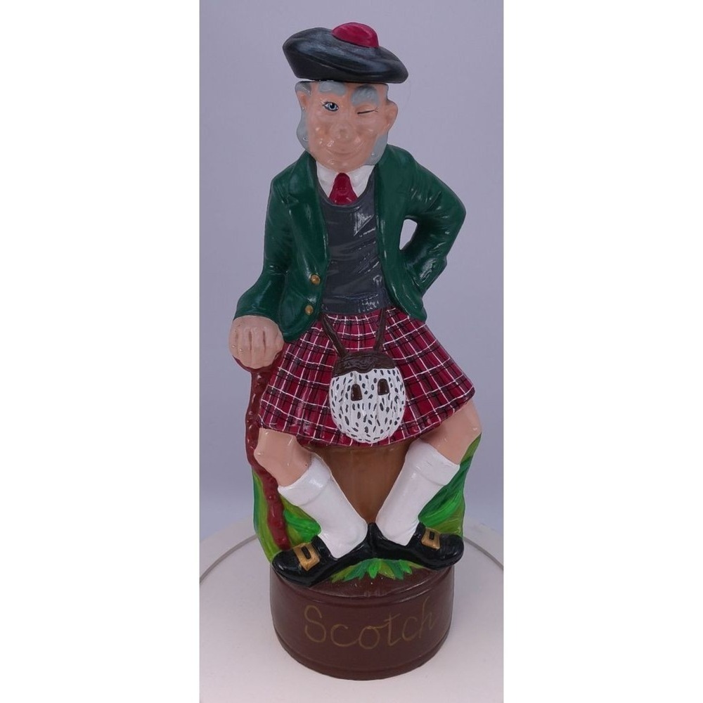 UNBRANDED Decanter Unisex Medium Multicolor Excellent Ceramic Scotch 1970s
